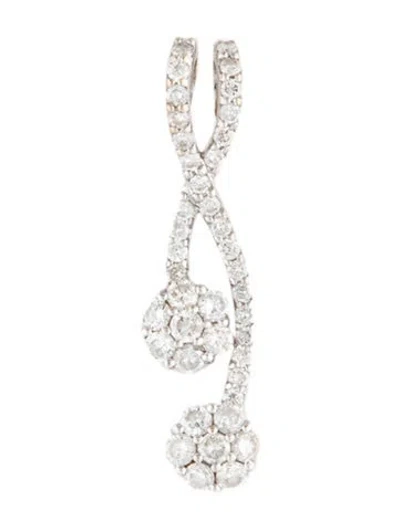 Pre-owned Pendant 18k 1.12ctw Diamond  In Multi