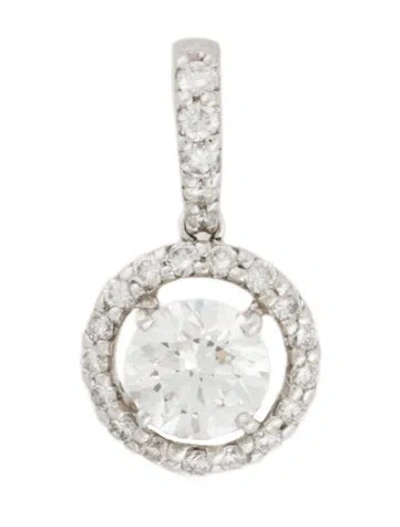 Pre-owned Pendant 18k 1.16ctw Diamond  In Multi
