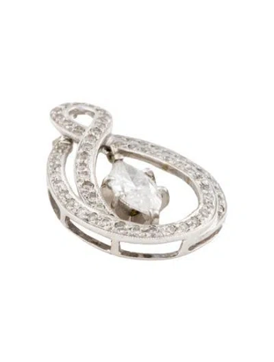 Pre-owned Pendant 18k 1.26ctw Diamond  In Multi