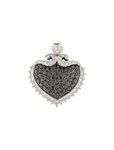 Pre-owned Pendant 18k 1.29ctw Diamond Heart  In Multi