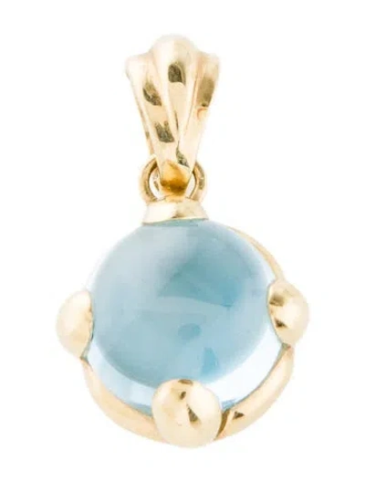 Pre-owned Pendant 18k 15.76ct Topaz Circular  In Multi