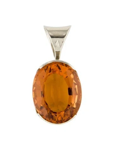 Pre-owned Pendant 18k 17.91ct Citrine  In Multi