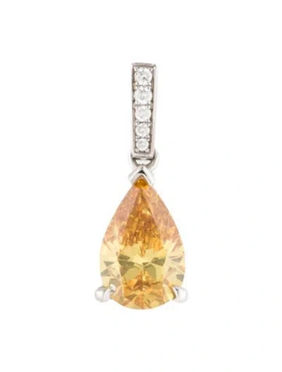 Pre-owned Pendant 18k 2.03ct Diamond  In Multi