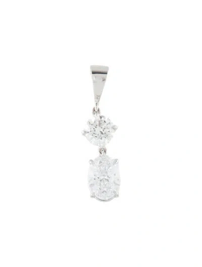 Pre-owned Pendant 18k 2.70ctw Lab-grown Diamond  In Multi