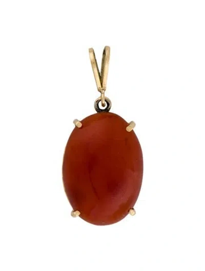 Pre-owned Pendant 18k 29.36ct Carnelian  In Multi