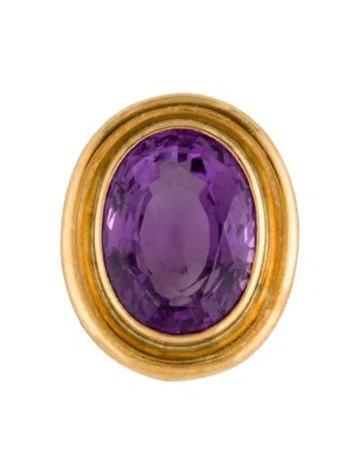 Pre-owned Pendant 18k 7.35ct Amethyst Slider  In Multi