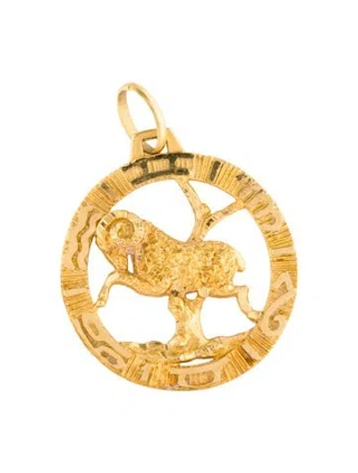 Pre-owned Pendant 18k Aries , 1.5" In Multi