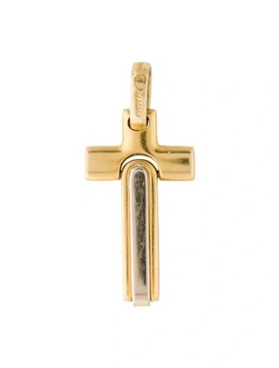 Pre-owned Pendant 18k Articulated Cross , 1.5" In Multi