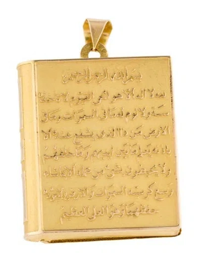 Pre-owned Pendant 18k Book Locket , 1.75" In Multi
