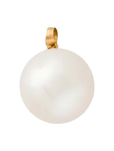 Pre-owned Pendant 18k Cultured Pearl  In Multi