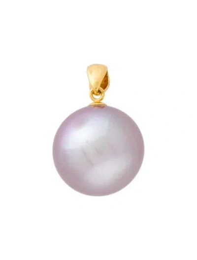 Pre-owned Pendant 18k Cultured Pearl  In Multi
