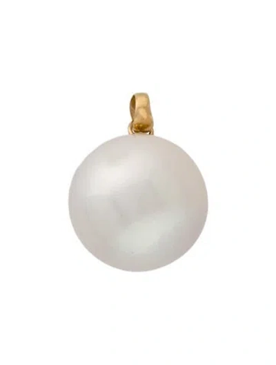 Pre-owned Pendant 18k Cultured Pearl  In Multi