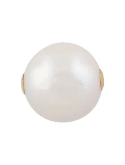Pre-owned Pendant 18k Cultured Pearl Slide  In Multi