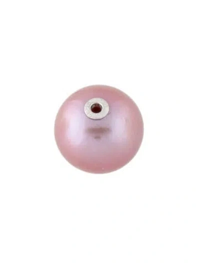 Pre-owned Pendant 18k Cultured Pearl Slide  In Multi