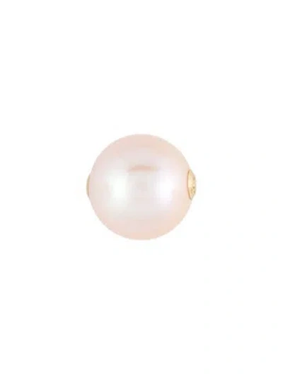 Pre-owned Pendant 18k Cultured Pearl Slider  In Multi