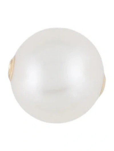 Pre-owned Pendant 18k Cultured Pearl Slider  In Multi