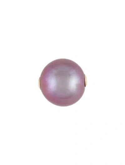 Pre-owned Pendant 18k Cultured Pearl Slider  In Multi
