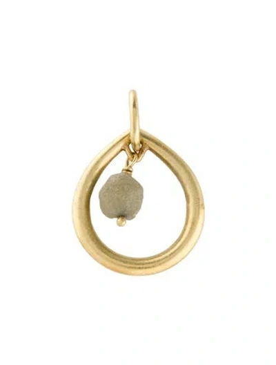 Pre-owned Pendant 18k Diamond Dangle  In Multi