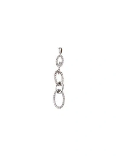 Pre-owned Pendant 18k Diamond Drop  In Multi