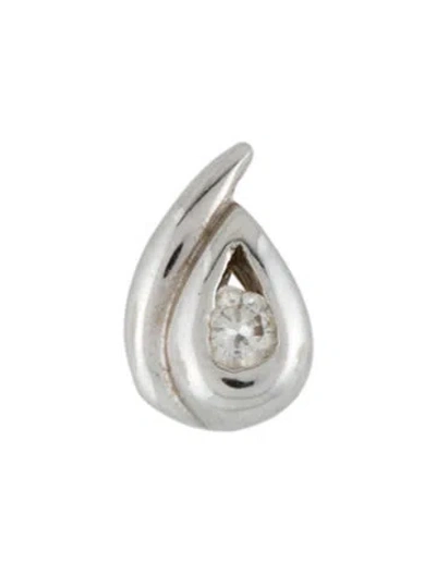Pre-owned Pendant 18k Diamond , 0.25" In Multi