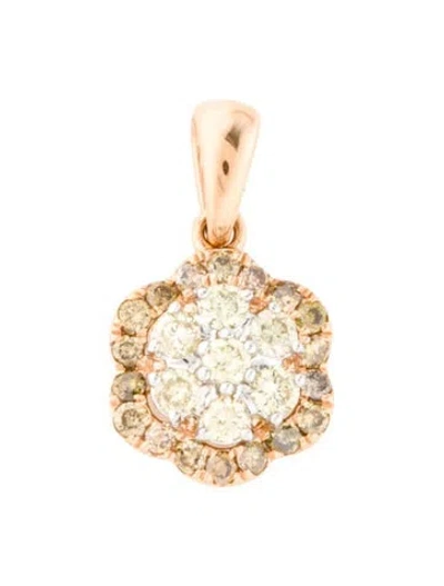 Pre-owned Pendant 18k Diamond , 0.5" In Multi