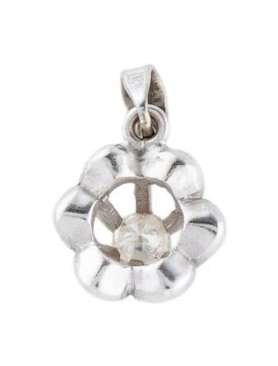Pre-owned Pendant 18k Diamond , 0.5" In Multi