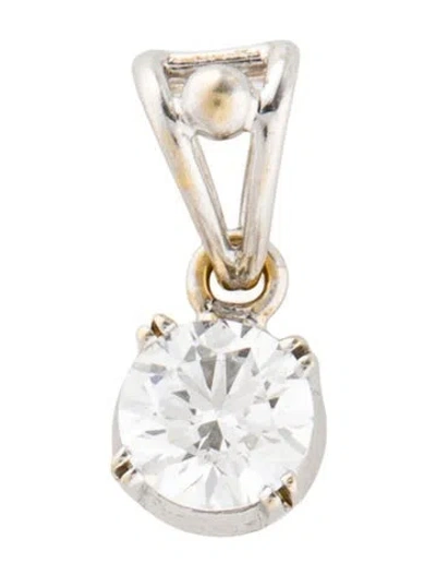 Pre-owned Pendant 18k Diamond , 0.75" In Multi