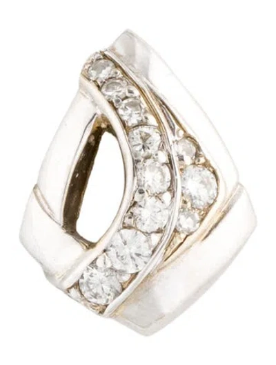 Pre-owned Pendant 18k Diamond , 18" In Multi