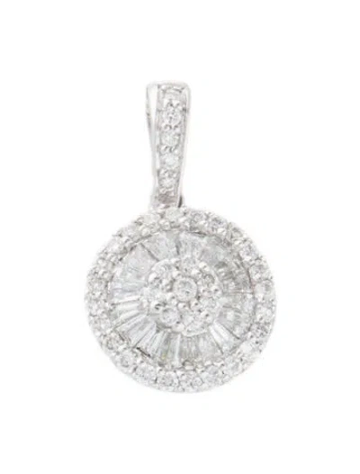 Pre-owned Pendant 18k Diamond  In Multi