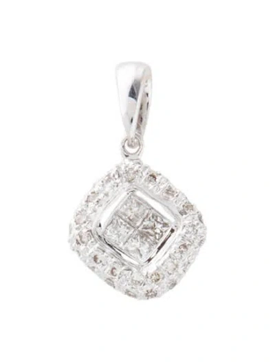 Pre-owned Pendant 18k Diamond  In Multi