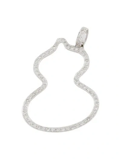 Pre-owned Pendant 18k Diamond  In Multi