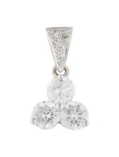 Pre-owned Pendant 18k Diamond  In Multi