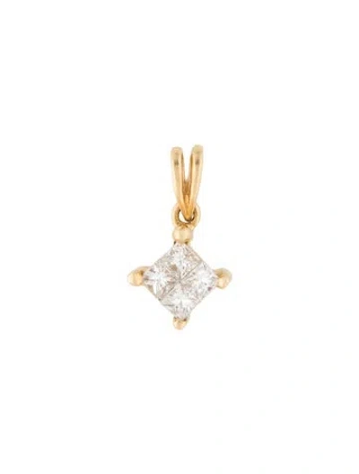 Pre-owned Pendant 18k Diamond  In Multi