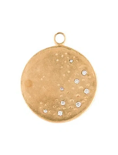 Pre-owned Pendant 18k Diamond  In Multi