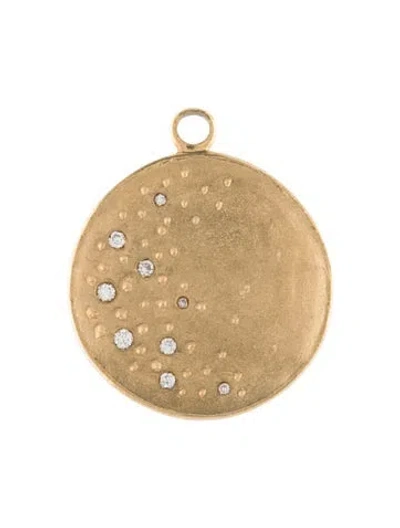 Pre-owned Pendant 18k Diamond  In Multi