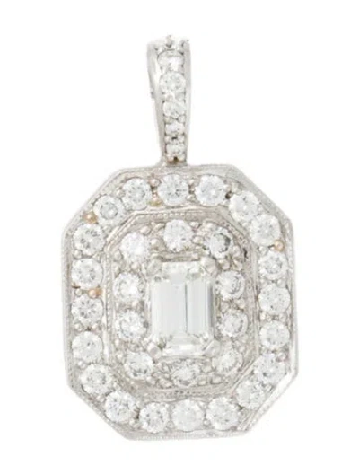 Pre-owned Pendant 18k Diamond  In Multi