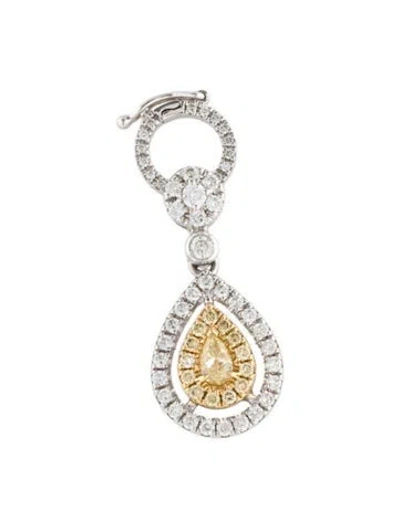 Pre-owned Pendant 18k Diamond  In Multi