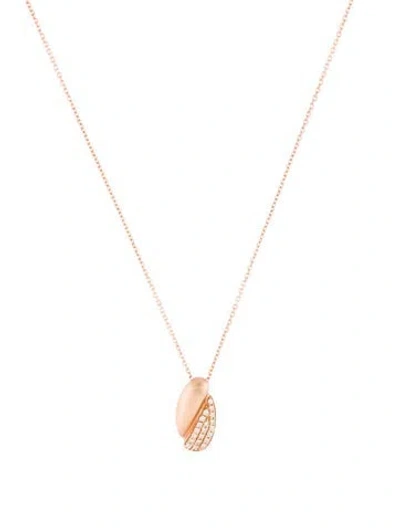 Pre-owned Pendant 18k Diamond  Necklace, 17" In Multi