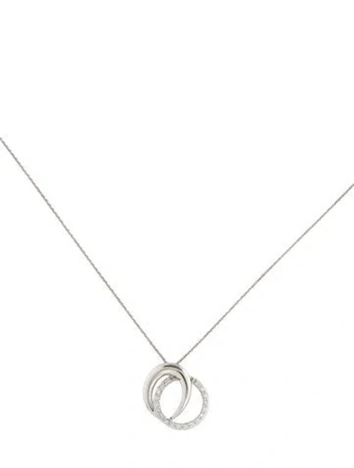 Pre-owned Pendant 18k Diamond  Necklace, 17.5" In Multi