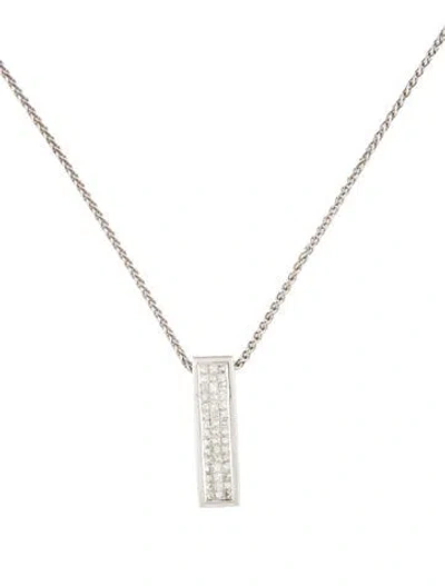 Pre-owned Pendant 18k Diamond  W/ Unbranded 14k Chain, 16" In Multi