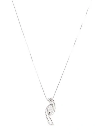 Pre-owned Pendant 18k Diamond  W/14k Chain, 19.25" In Multi