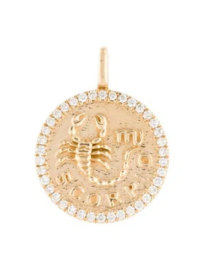 Pre-owned Pendant 18k Diamond Scorpio  In Multi
