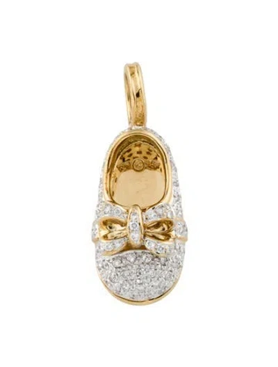 Pre-owned Pendant 18k Diamond Shoe , 1.25" In Multi