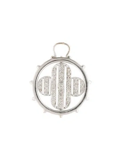 Pre-owned Pendant 18k Diamond Spinner  In Multi