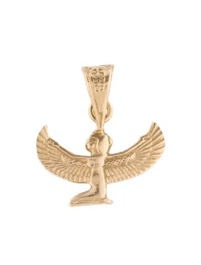 Pre-owned Pendant 18k Egyptian Goddess  In Multi