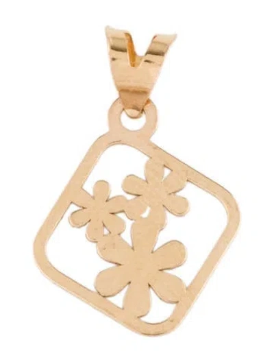Pre-owned Pendant 18k Flower , 0.75" In Multi