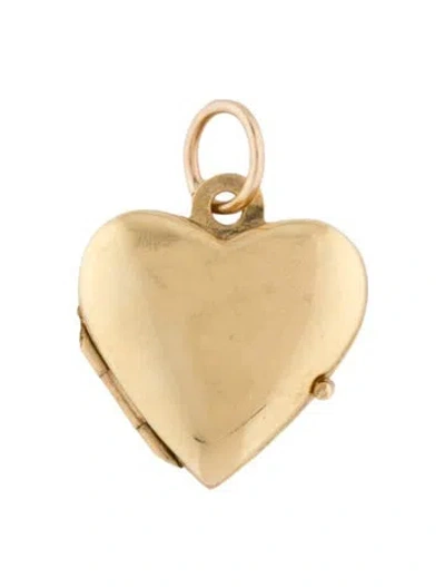 Pre-owned Pendant 18k Heart Locket , 0.75" In Multi