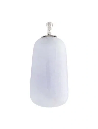 Pre-owned Pendant 18k Jade  In Multi