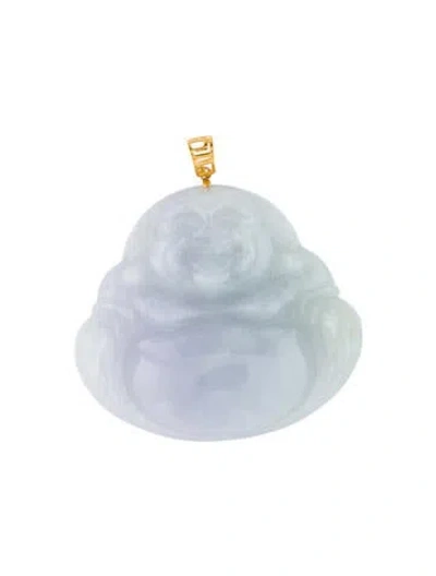 Pre-owned Pendant 18k Jadeite Buddah  In Multi