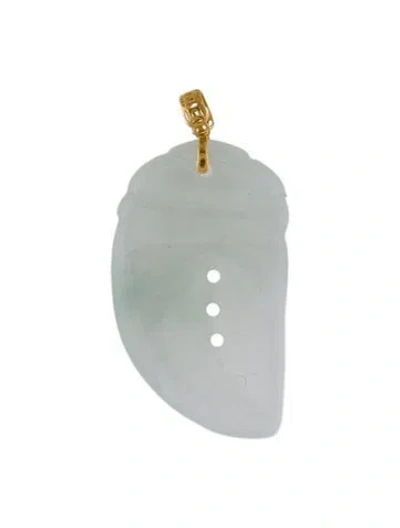 Pre-owned Pendant 18k Jadeite , 1" In Multi